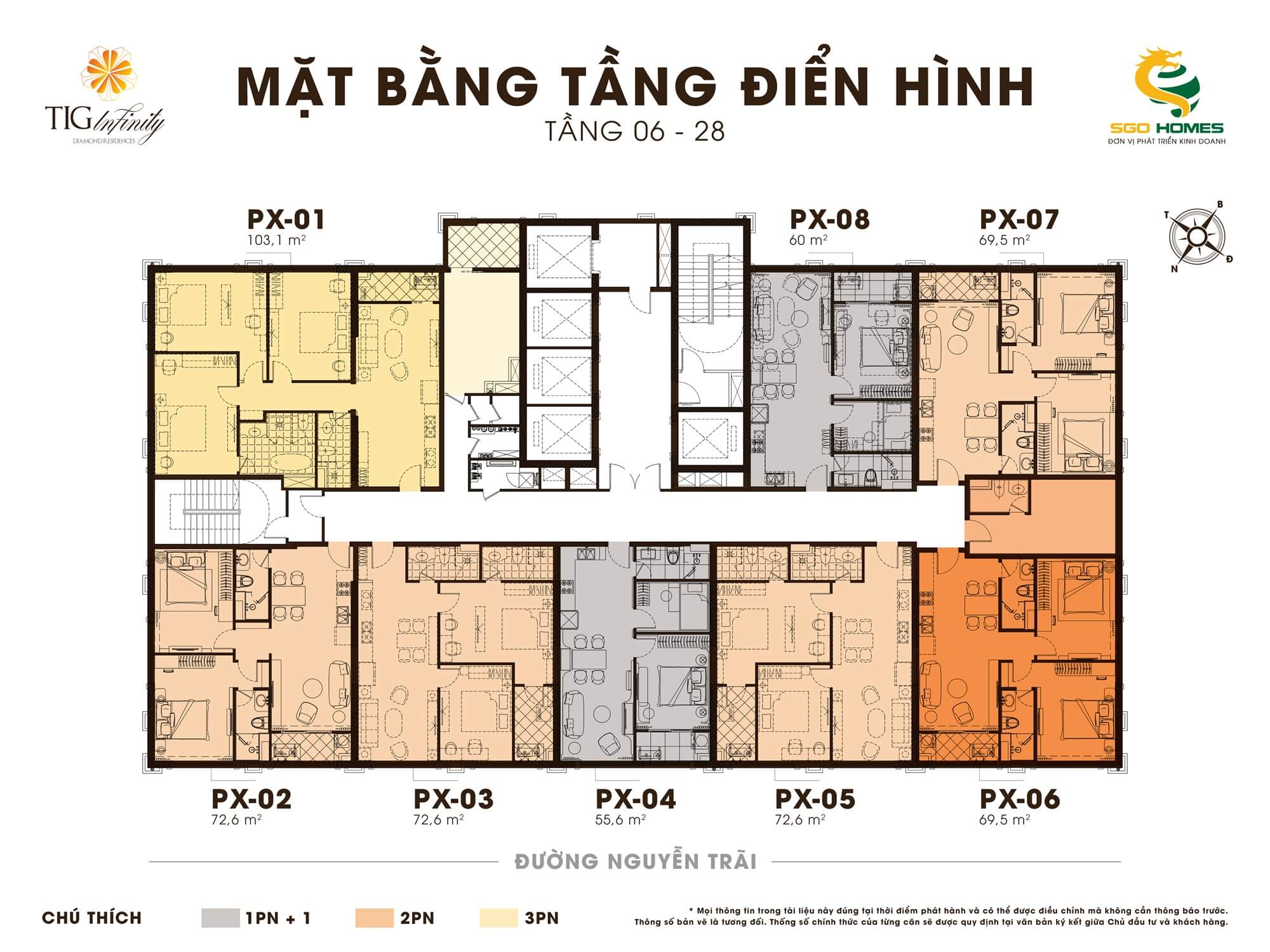 mặt bằng dự án tig infinity 108 nguyễn trãi
